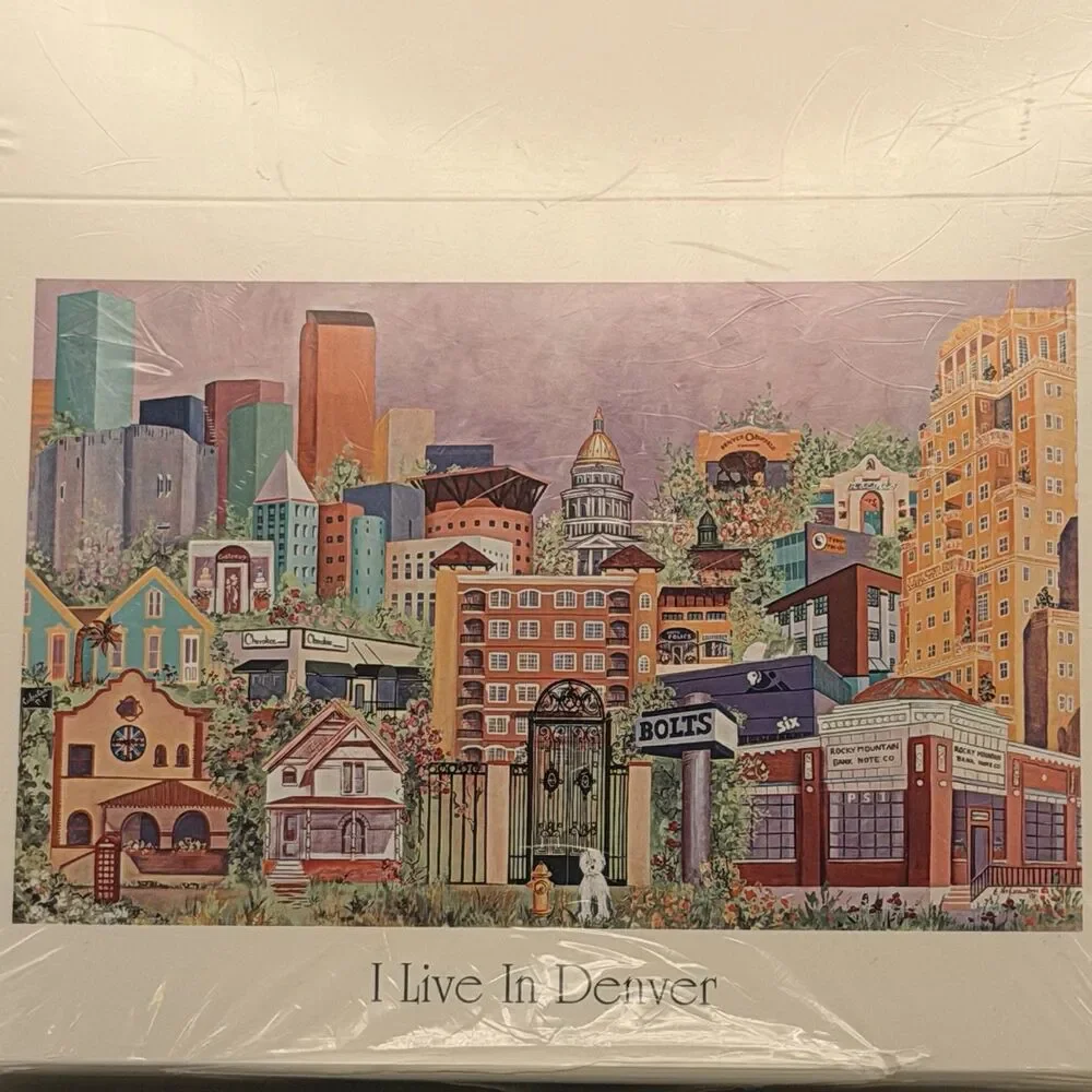 Elizabeth Nelson I Live In Denver 5x7 Note Cards Sealed 40-50 Est NOS